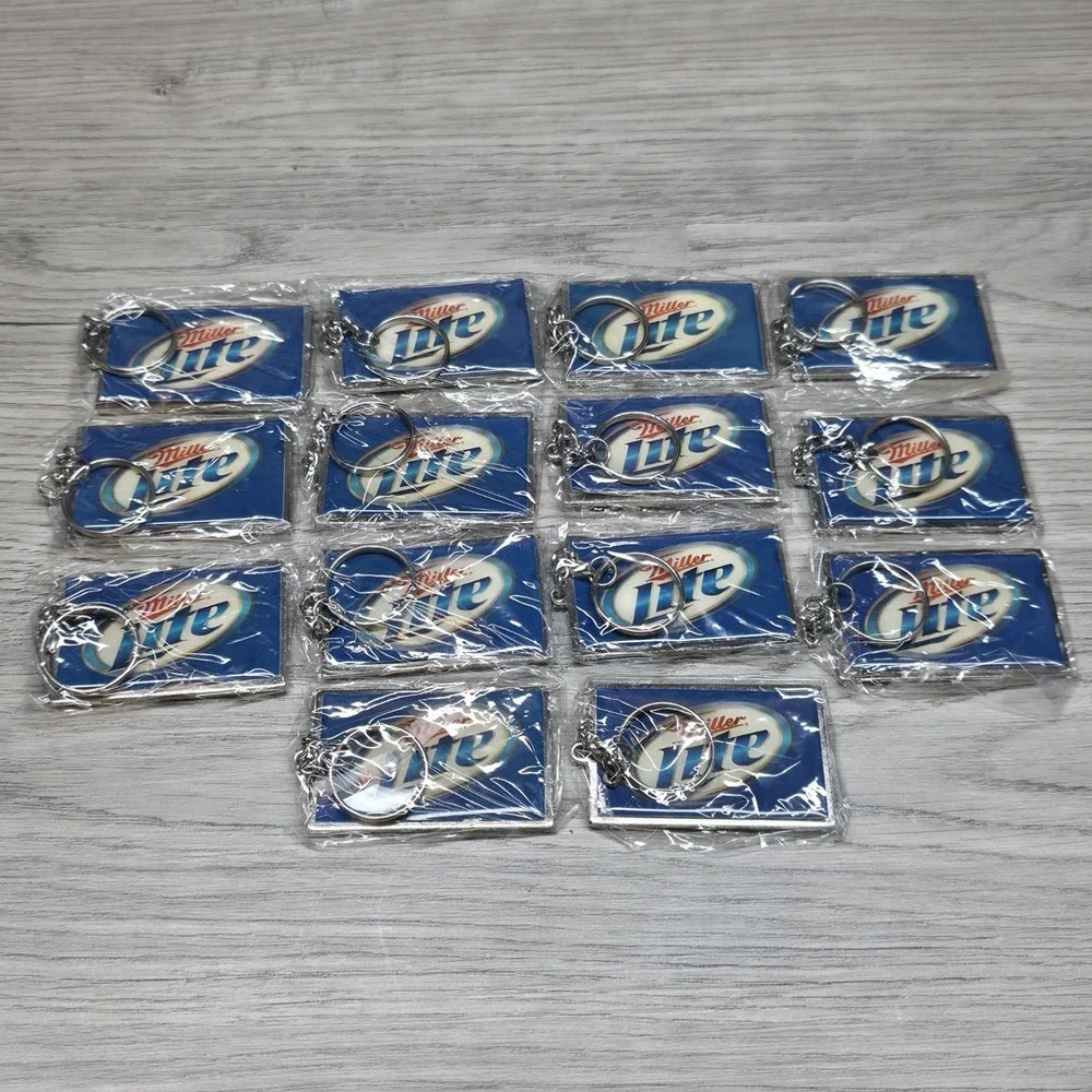 Vintage Miller Lite Keychains - Lot Of 14 - Unopened